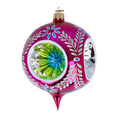 Magenta Garden Echo | Hand-Painted Glass Ornament | Blubom 2024-272