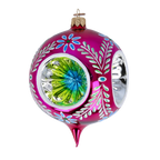 Magenta Garden Echo | Hand-Painted Glass Ornament | Blubom 2024-272