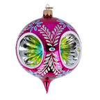 Magenta Garden Echo | Hand-Painted Glass Ornament | Blubom 2024-272