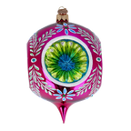 Magenta Garden Echo | Hand-Painted Glass Ornament | Blubom 2024-272