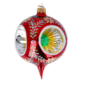 Scarlet Resonance | Hand-Painted Glass Ornament | Blubom 2024-273