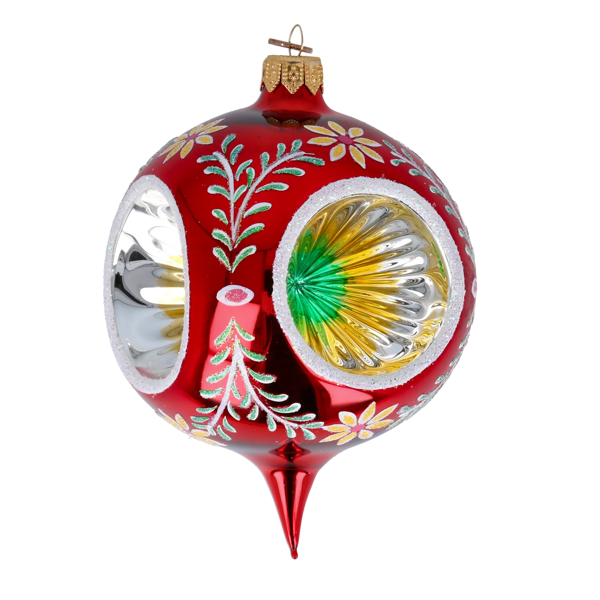 Scarlet Resonance | Hand-Painted Glass Ornament | Blubom 2024-273