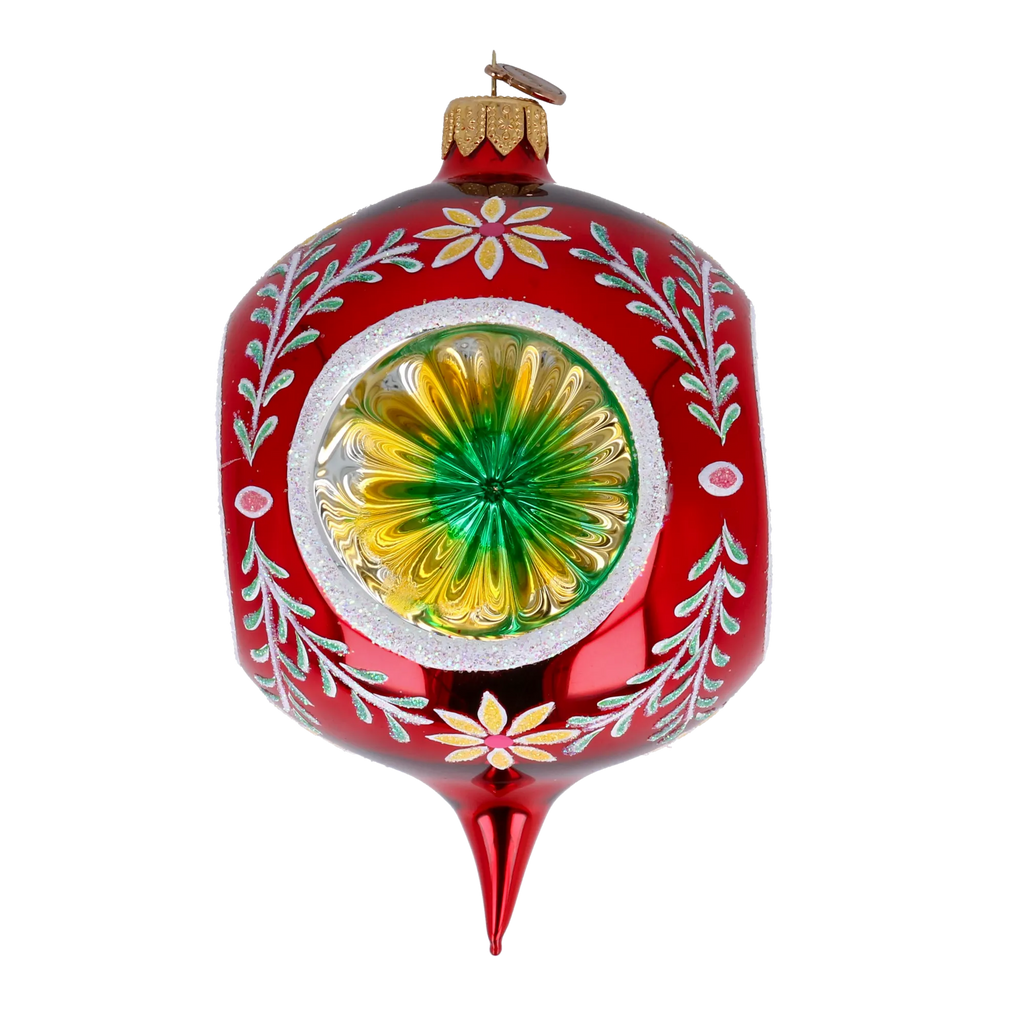 Scarlet Resonance | Hand-Painted Glass Ornament | Blubom 2024-273