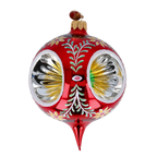 Scarlet Resonance | Hand-Painted Glass Ornament | Blubom 2024-273