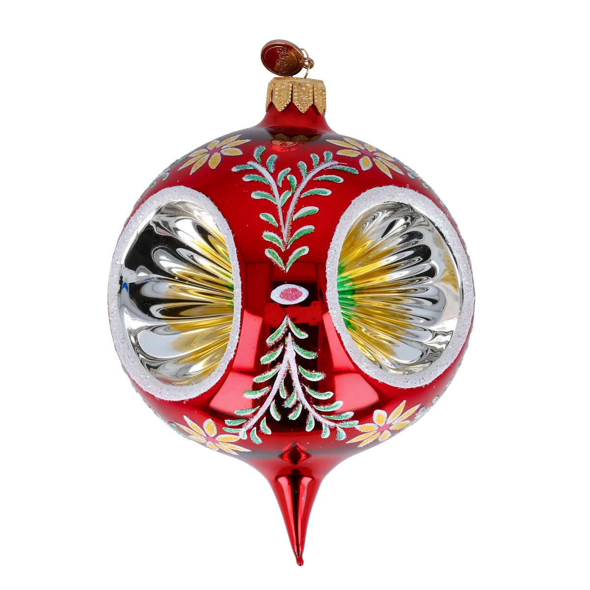 Scarlet Resonance | Hand-Painted Glass Ornament | Blubom 2024-273