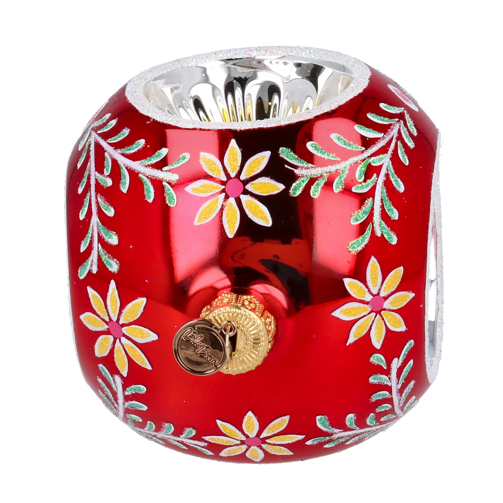 Scarlet Resonance | Hand-Painted Glass Ornament | Blubom 2024-273