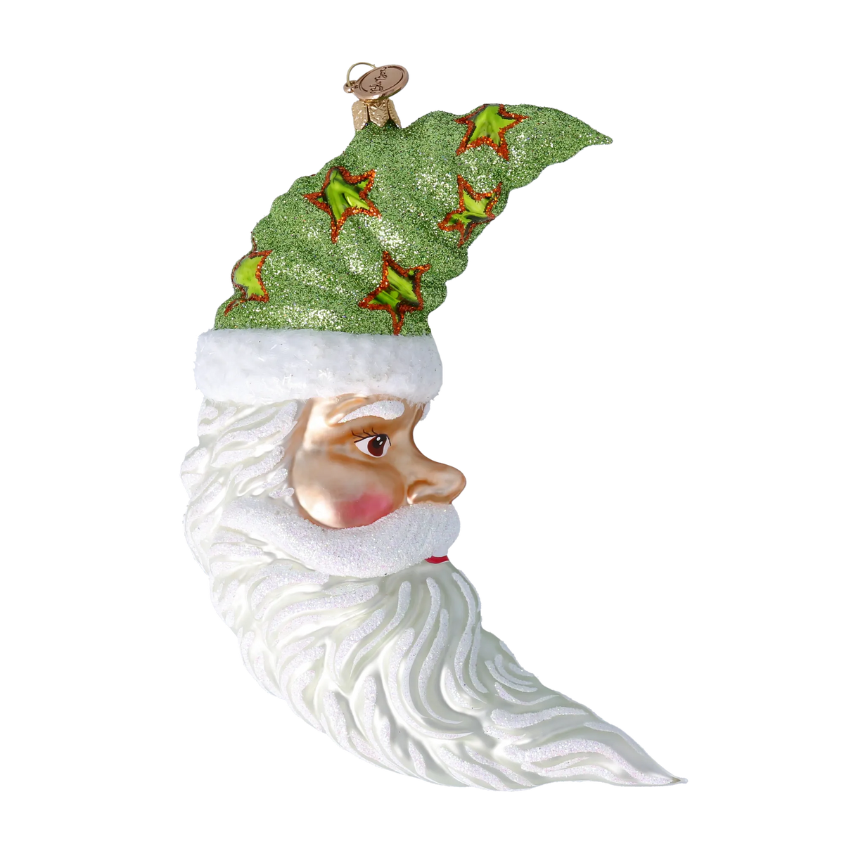 Serene Emerald Wanderer | Hand-Painted Glass Ornament | Blubom 2024-276