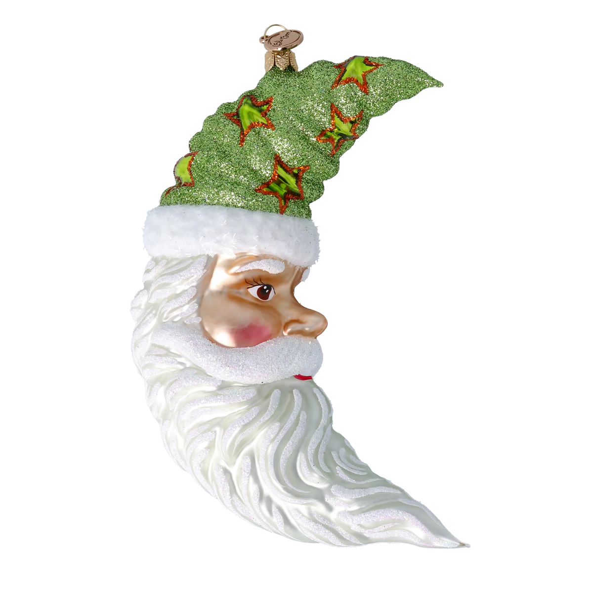Serene Emerald Wanderer | Hand-Painted Glass Ornament | Blubom 2024-276