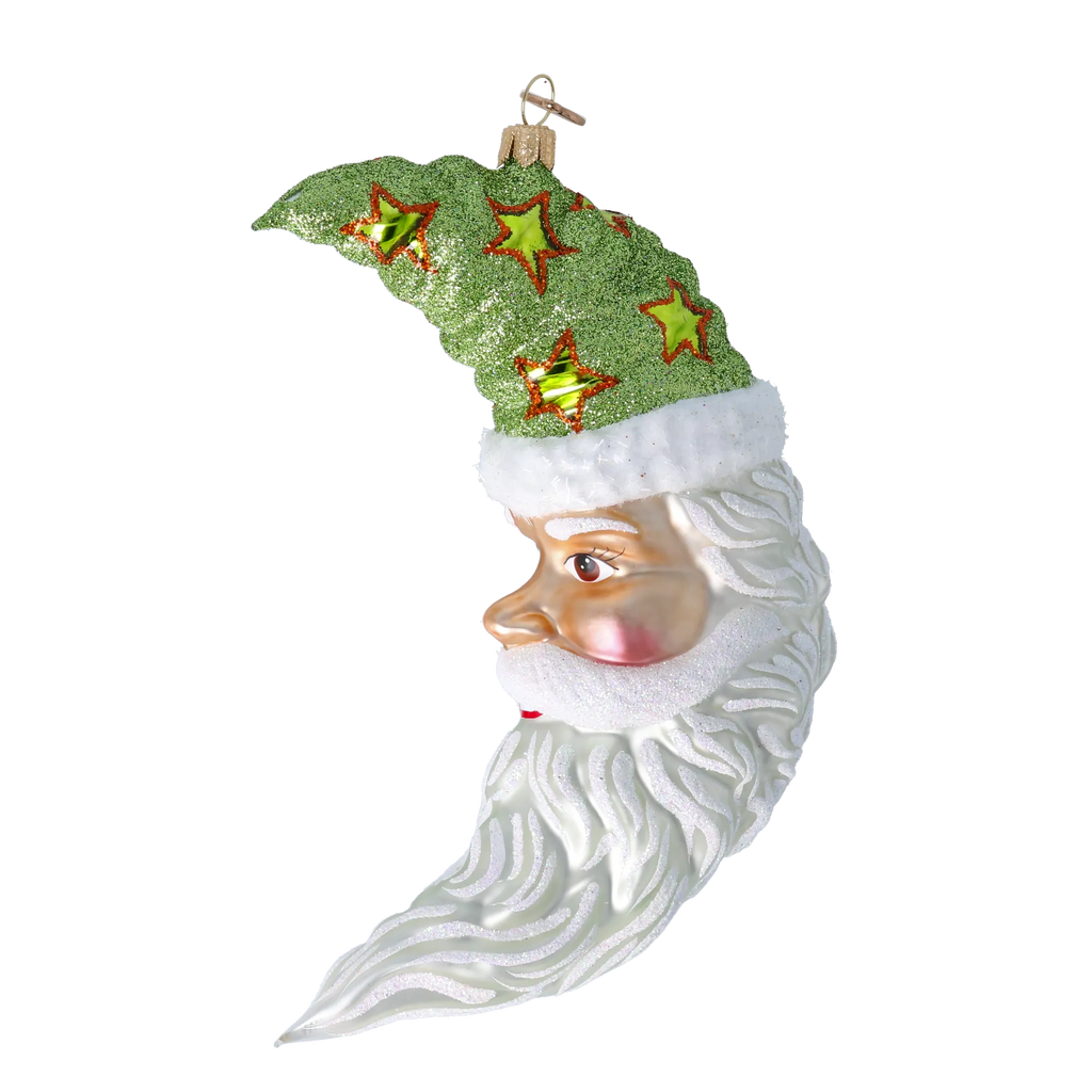 Serene Emerald Wanderer | Hand-Painted Glass Ornament | Blubom 2024-276