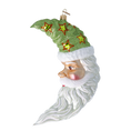 Load image into Gallery viewer, Lunar Santa - Star Glow Moon. Handmade Glass Christmas ornament. 2024-276

