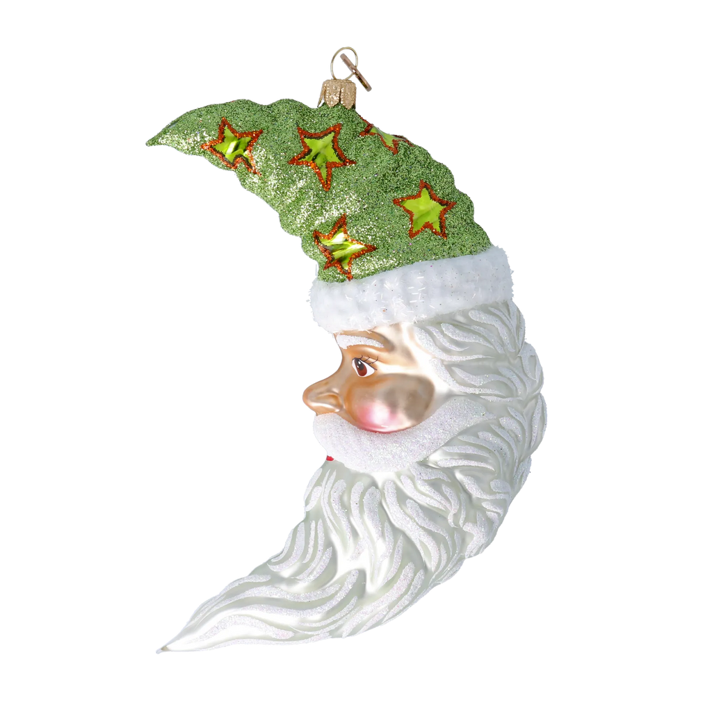 Serene Emerald Wanderer | Hand-Painted Glass Ornament | Blubom 2024-276