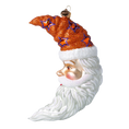 Load image into Gallery viewer, Moon Santa - Star Hat. Handmade Glass Christmas ornament. 2024-278
