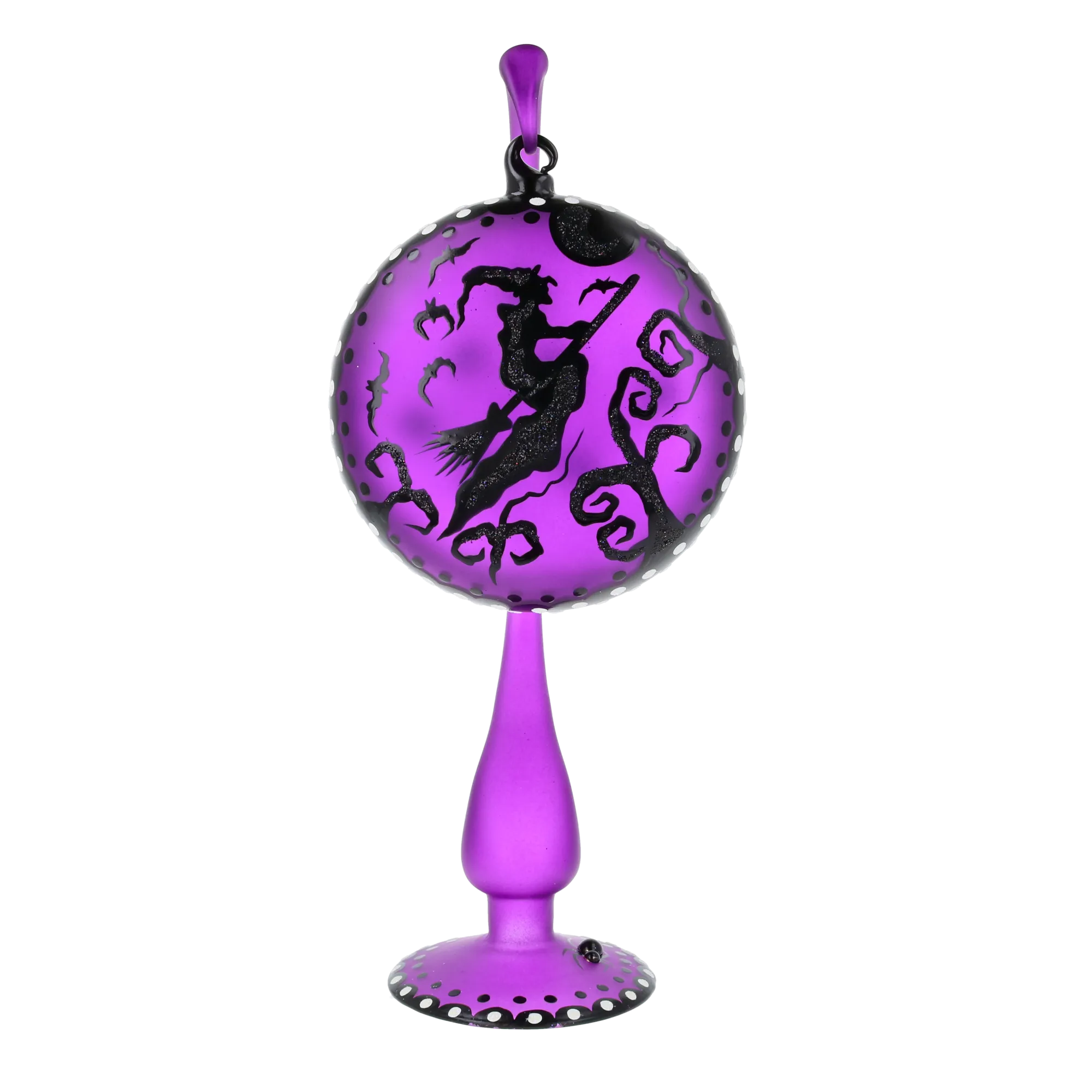 Violet Nocturnal Pursuit | Hand-Painted Glass Ornament | Blubom 2024-280