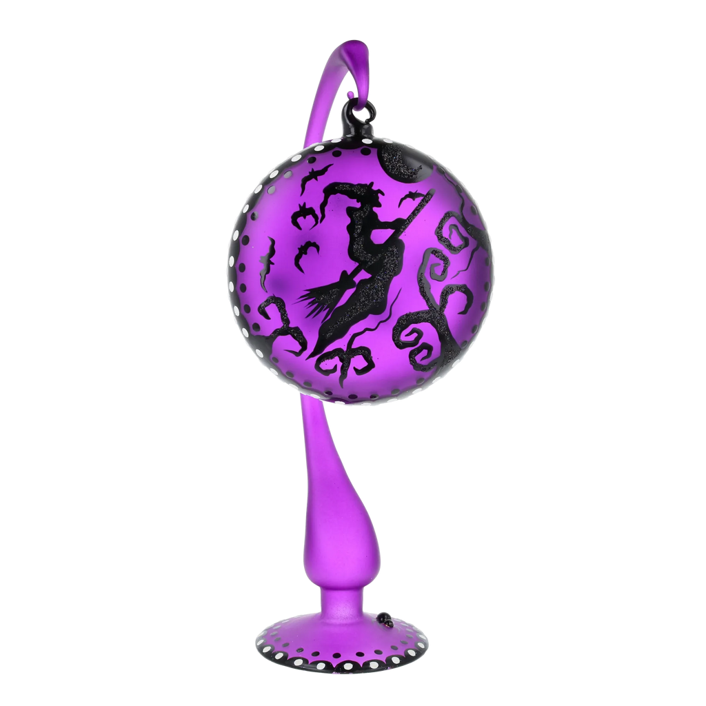 Violet Nocturnal Pursuit | Hand-Painted Glass Ornament | Blubom 2024-280