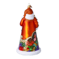 Load image into Gallery viewer, Thanksgiving Harvest Santa Handmade Glass Christmas ornament
