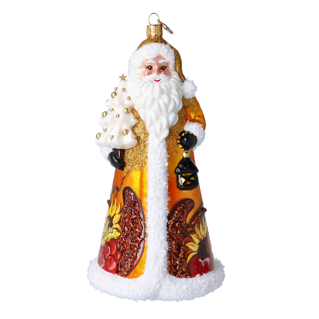 Amber Harvest Wayfarer | Hand-Painted Glass Ornament | Blubom 2024-284