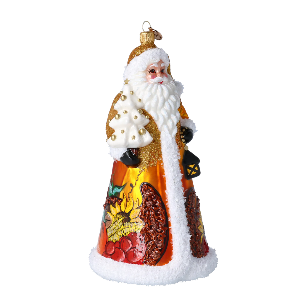 Amber Harvest Wayfarer | Hand-Painted Glass Ornament | Blubom 2024-284