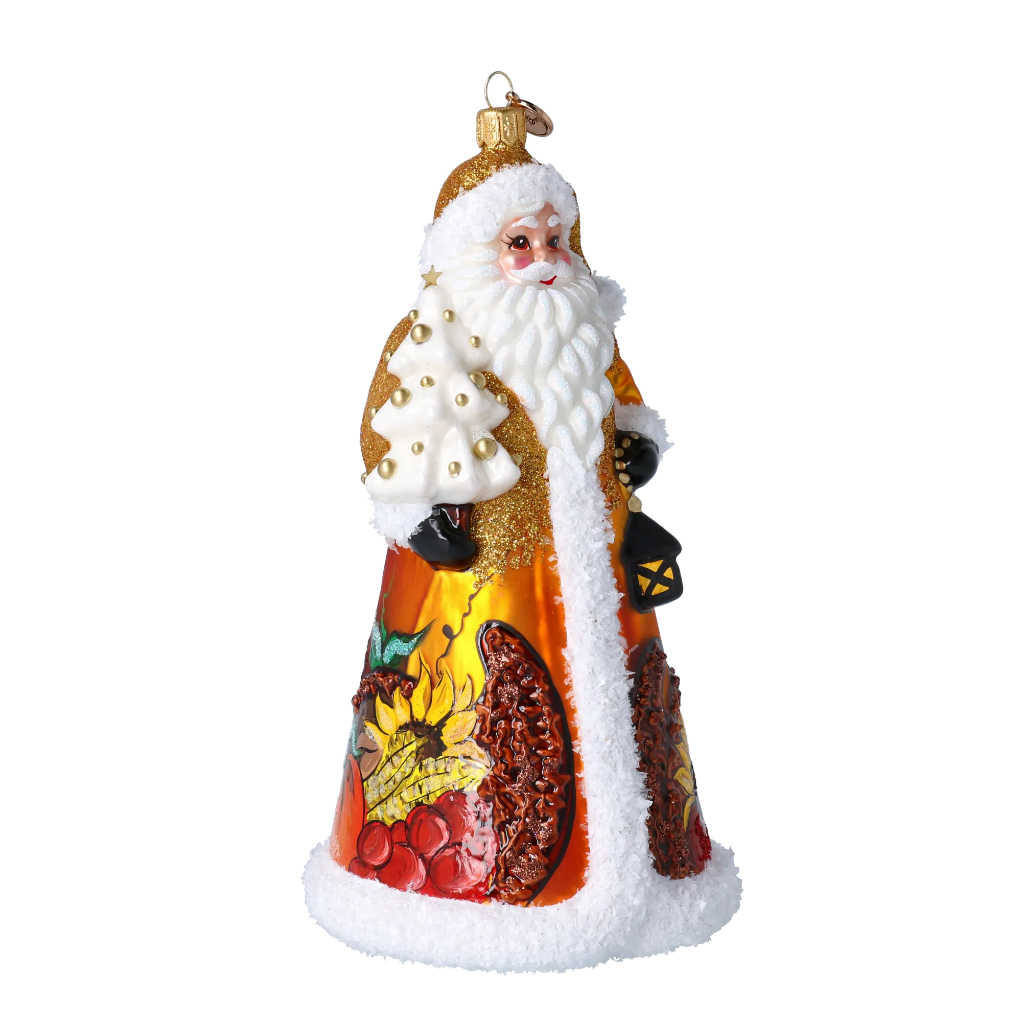 Amber Harvest Wayfarer | Hand-Painted Glass Ornament | Blubom 2024-284