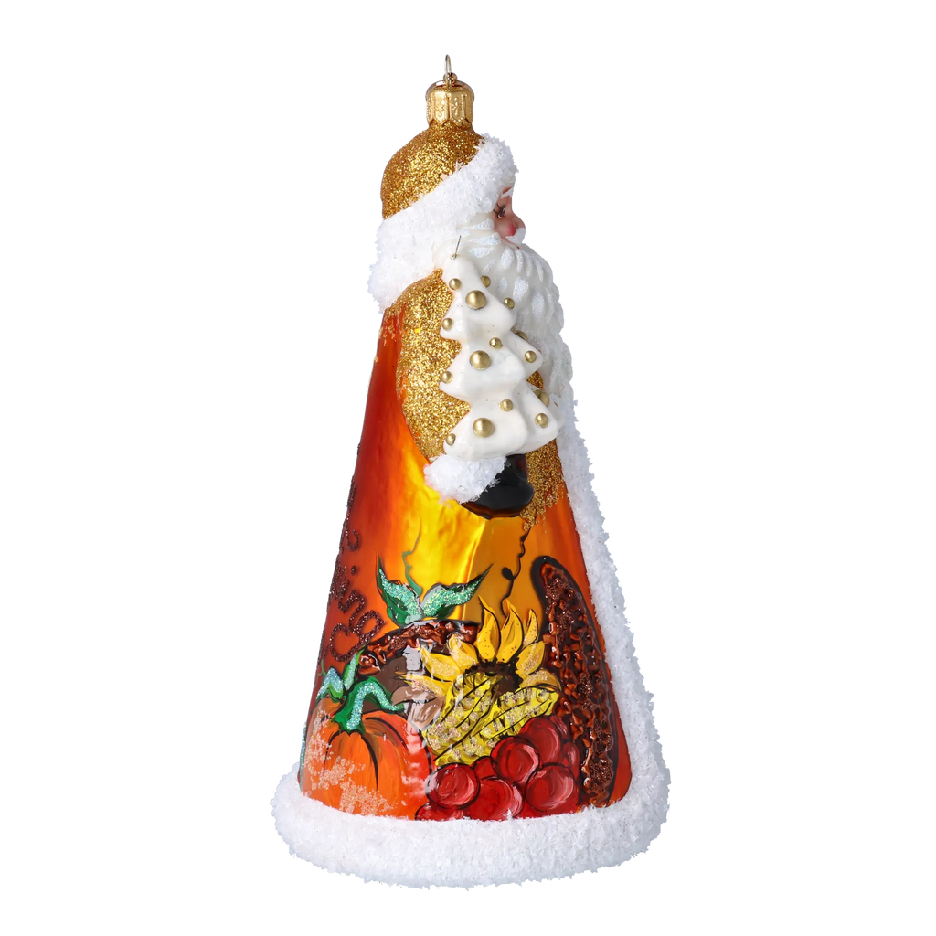 Amber Harvest Wayfarer | Hand-Painted Glass Ornament | Blubom 2024-284