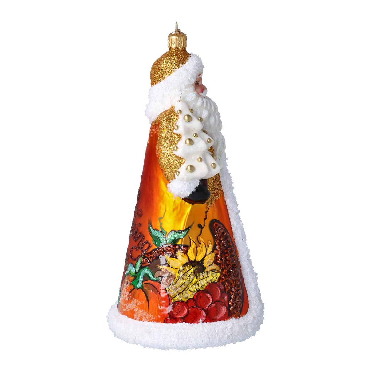 Amber Harvest Wayfarer | Hand-Painted Glass Ornament | Blubom 2024-284