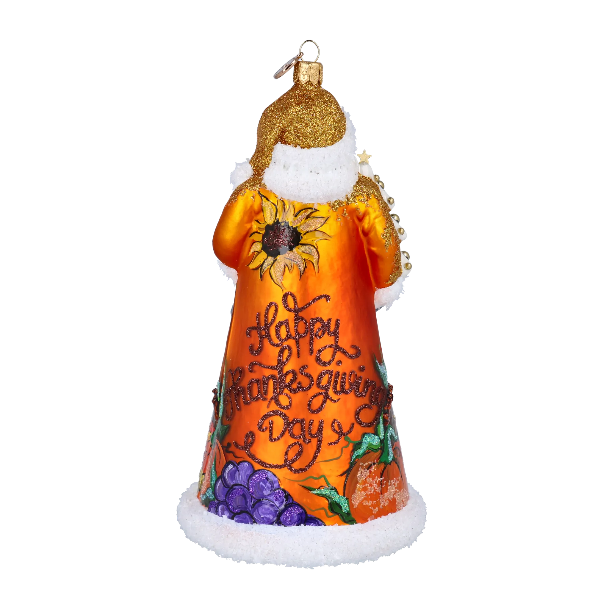 Amber Harvest Wayfarer | Hand-Painted Glass Ornament | Blubom 2024-284