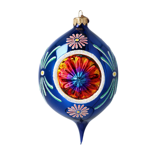 Midnight Blossom Handmade Glass Christmas ornament 2024-285