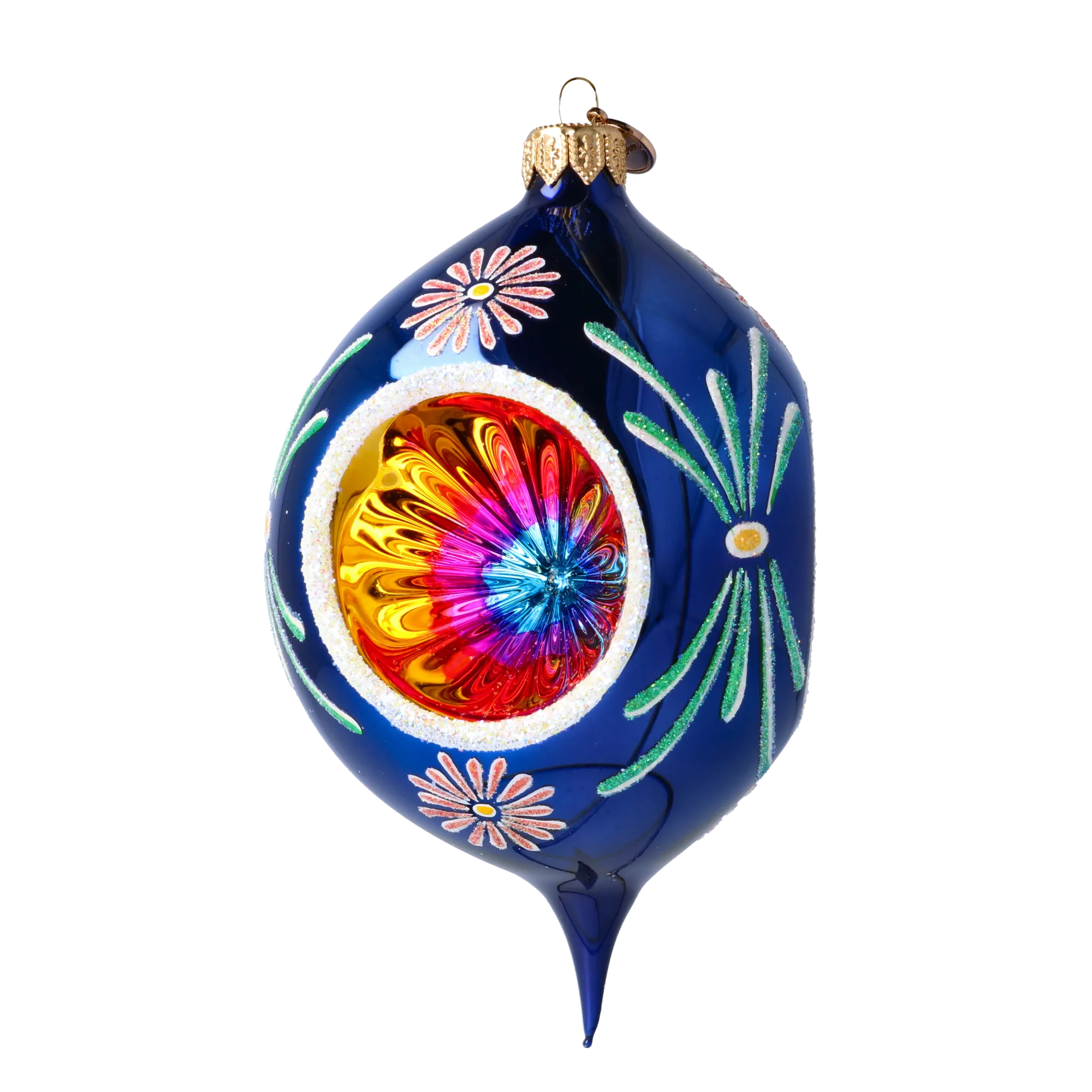 Midnight Blossom Handmade Glass Christmas ornament 2024-285