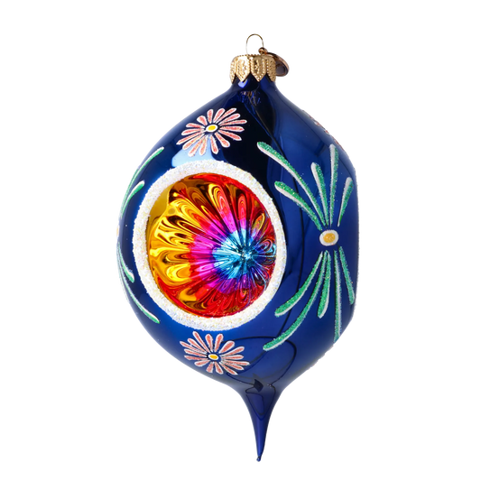 Midnight Blossom Handmade Glass Christmas ornament 2024-285