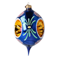 Load image into Gallery viewer, Midnight Blossom Handmade Glass Christmas ornament 2024-285
