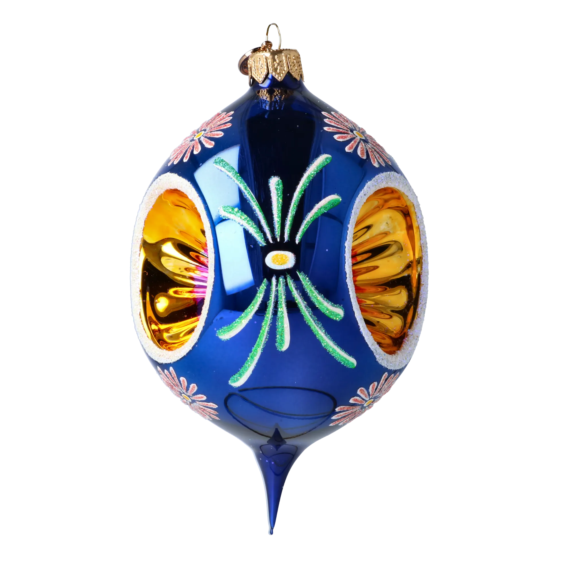 Midnight Blossom Handmade Glass Christmas ornament 2024-285