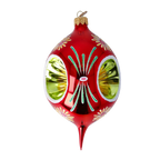 Crimson Echo | Hand-Painted Glass Ornament | Blubom 2024-286