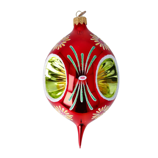 Crimson Radiance Handmade Glass Christmas ornament 2024-286