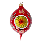 Crimson Echo | Hand-Painted Glass Ornament | Blubom 2024-286