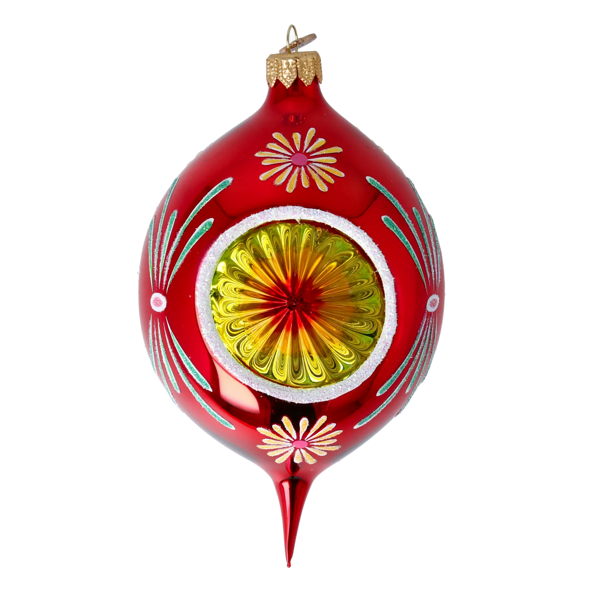 Crimson Echo | Hand-Painted Glass Ornament | Blubom 2024-286
