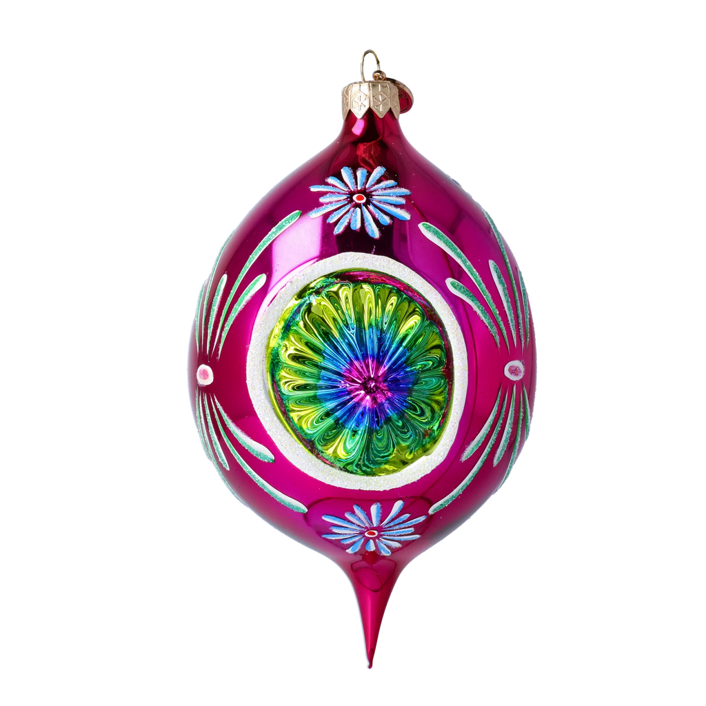 Fuchsia Solstice | Hand-Painted Glass Ornament | Blubom 2024-287