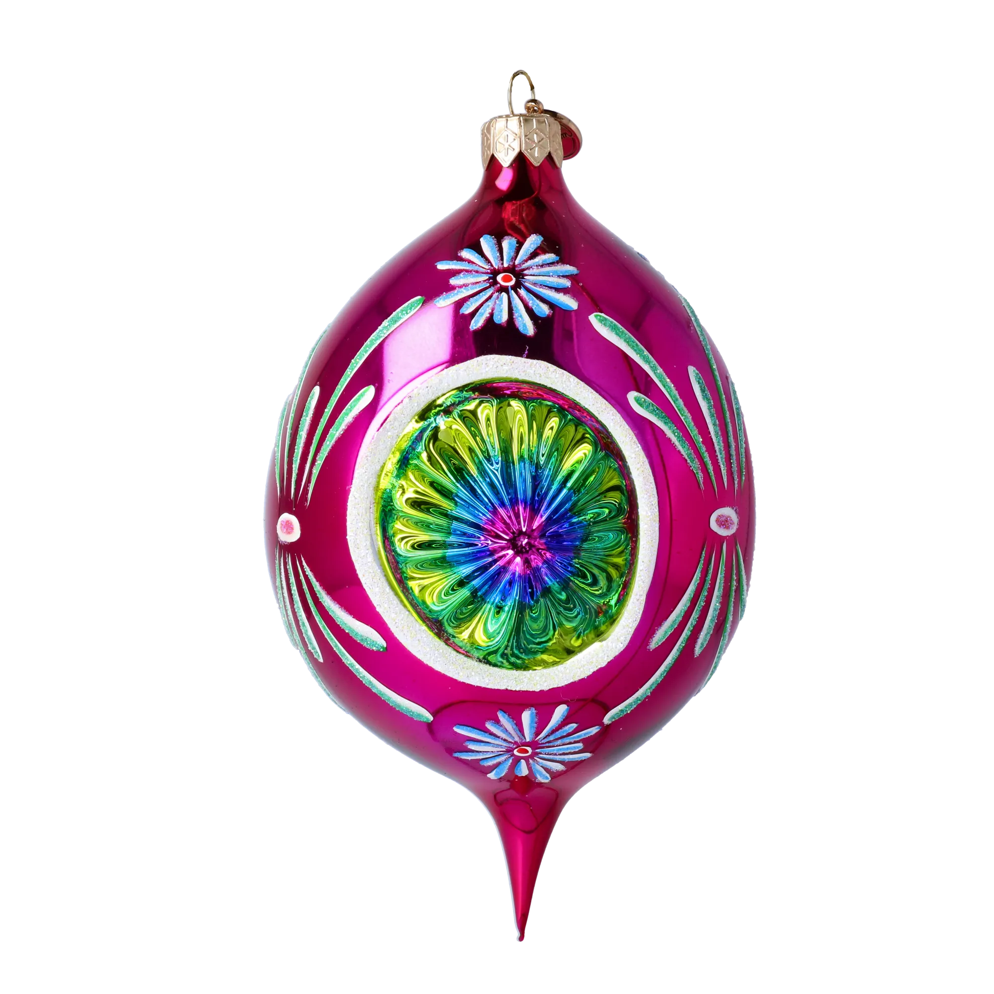 Fuchsia Solstice | Hand-Painted Glass Ornament | Blubom 2024-287