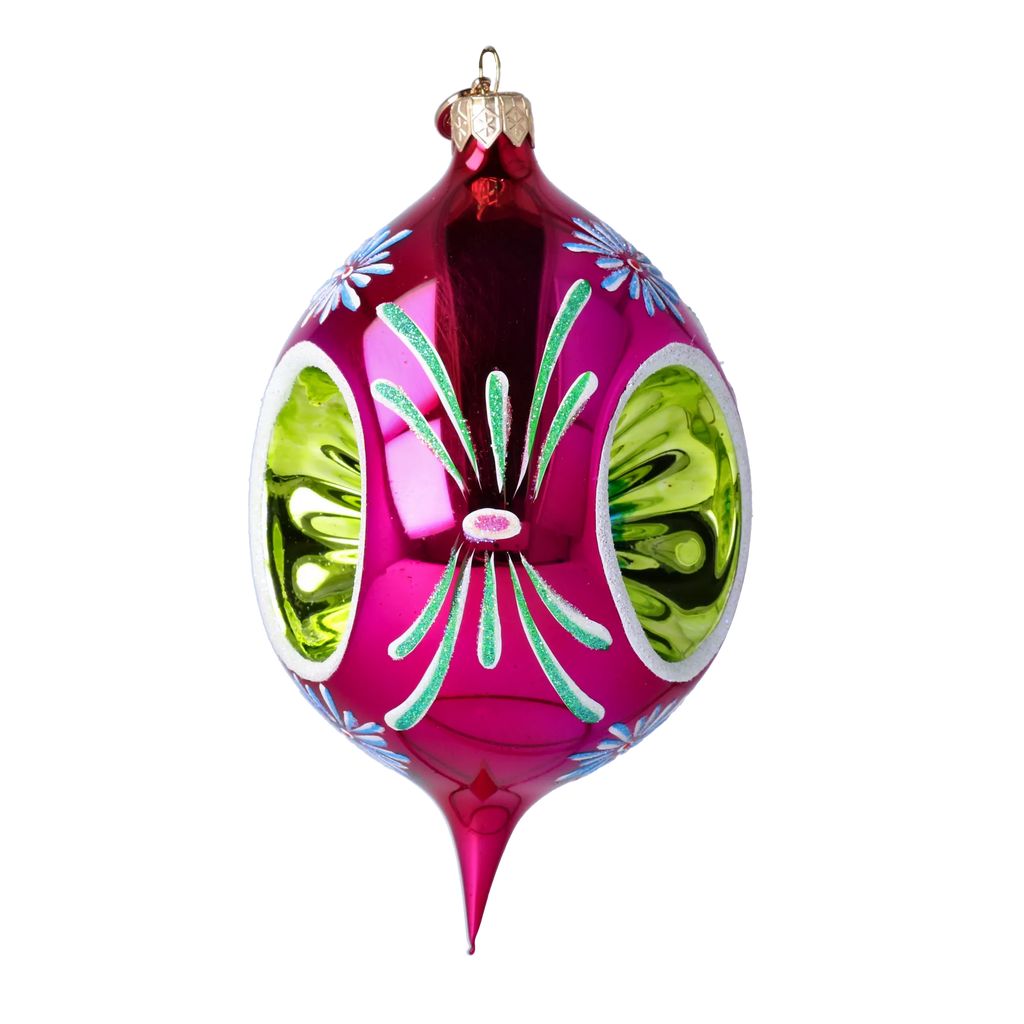 Fuchsia Solstice | Hand-Painted Glass Ornament | Blubom 2024-287