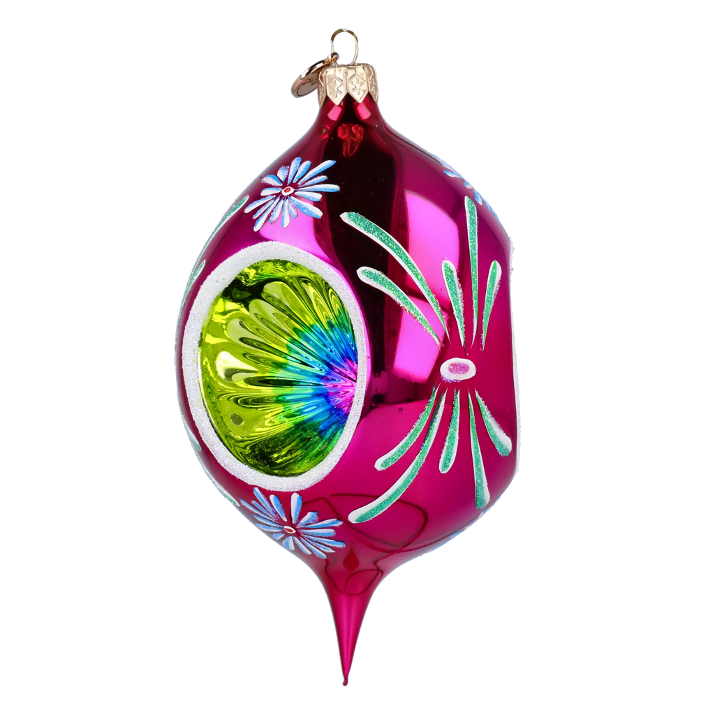 Fuchsia Solstice | Hand-Painted Glass Ornament | Blubom 2024-287