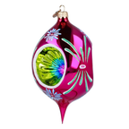 Fuchsia Solstice | Hand-Painted Glass Ornament | Blubom 2024-287