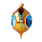 Saffron Radiant Echo | Hand-Painted Glass Ornament | Blubom 2024-288