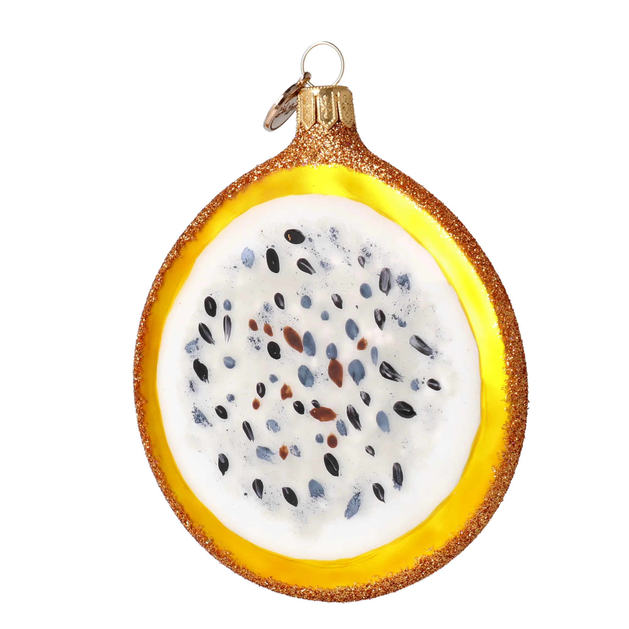 Citrine Tropic Pulse | Hand-Painted Glass Ornament | Blubom 2024-289