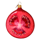 Scarlet Heirloom | Hand-Painted Glass Ornament | Blubom 2024-290