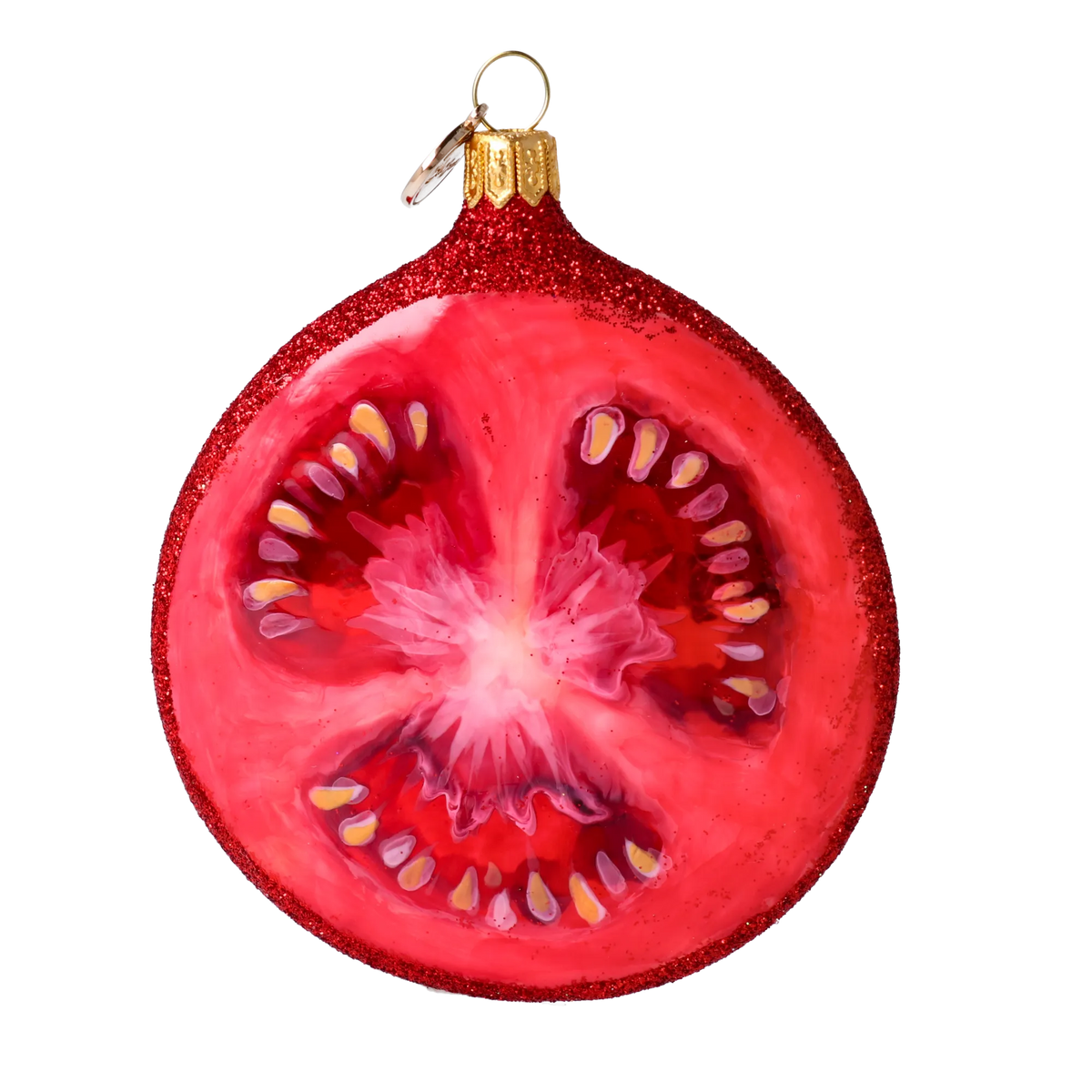 Scarlet Heirloom | Hand-Painted Glass Ornament | Blubom 2024-290