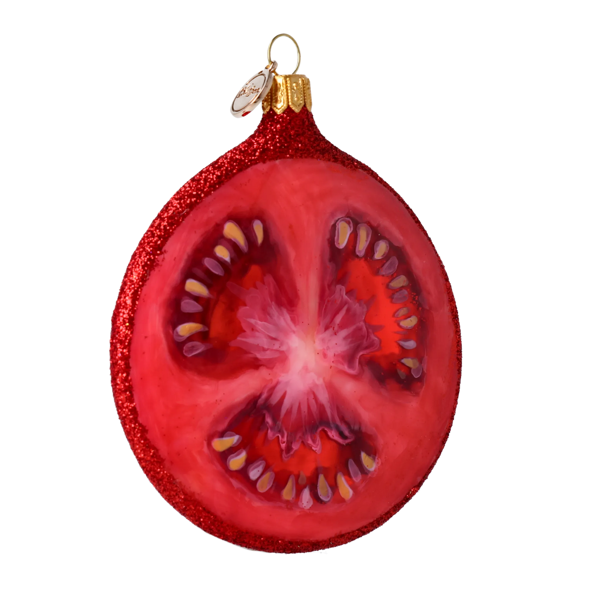 Scarlet Heirloom | Hand-Painted Glass Ornament | Blubom 2024-290