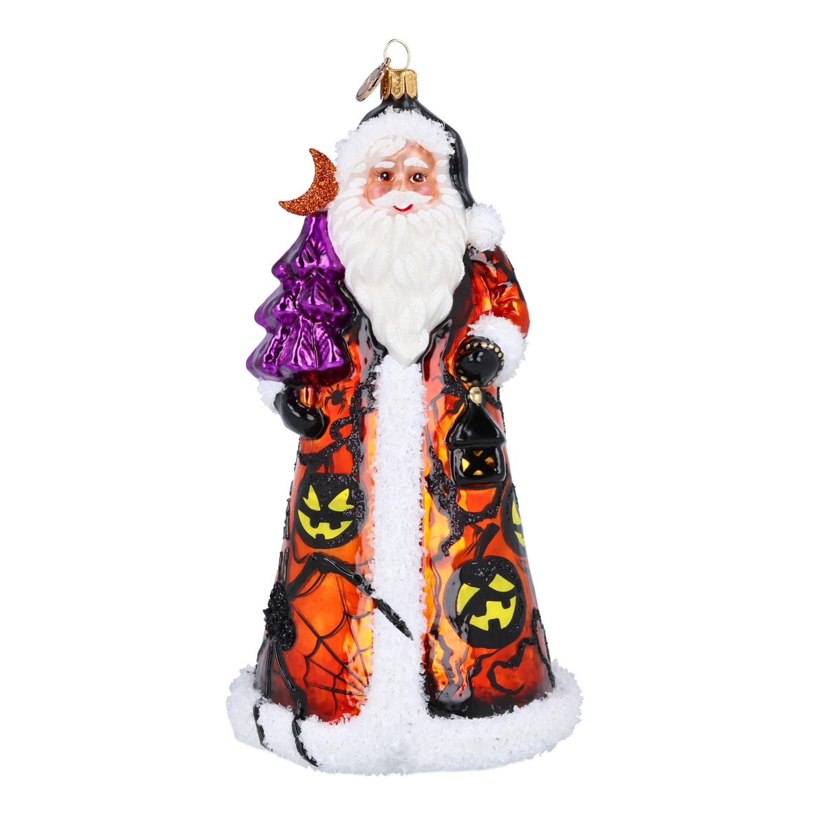 Nocturnal Harvest Sentinel | Hand-Painted Glass Ornament | Blubom 2024-291