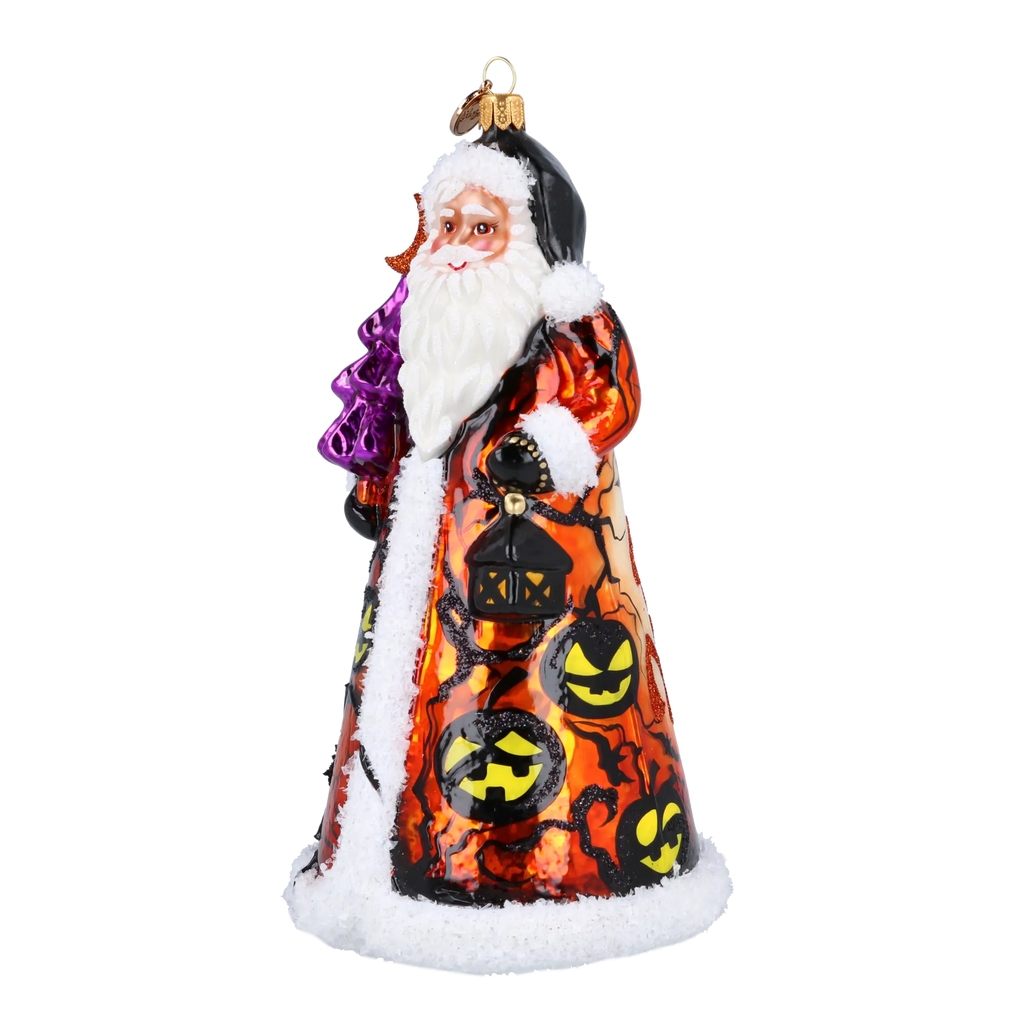 Nocturnal Harvest Sentinel | Hand-Painted Glass Ornament | Blubom 2024-291