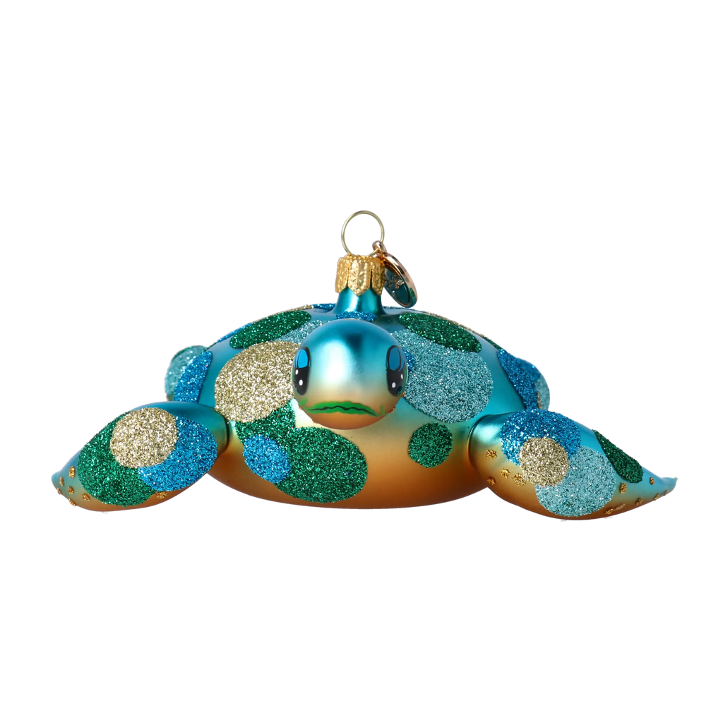 Serene Azure Mariner | Hand-Painted Glass Ornament | Blubom 2024-293