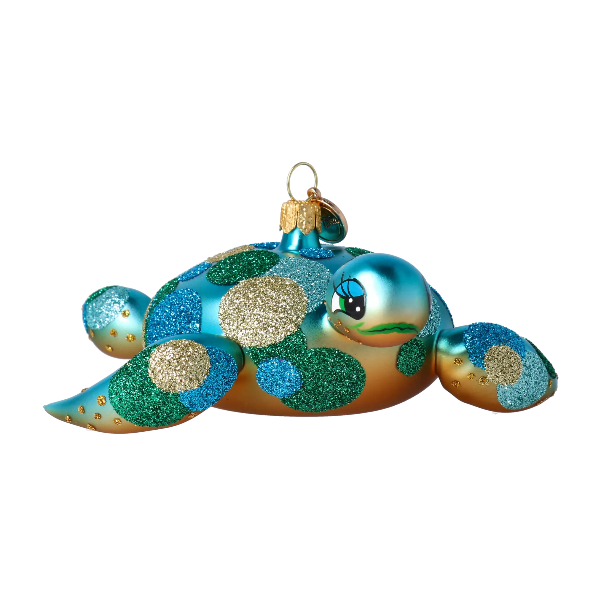 Turtle - Sea Friend. Handmade Glass Christmas ornament. 2024-293