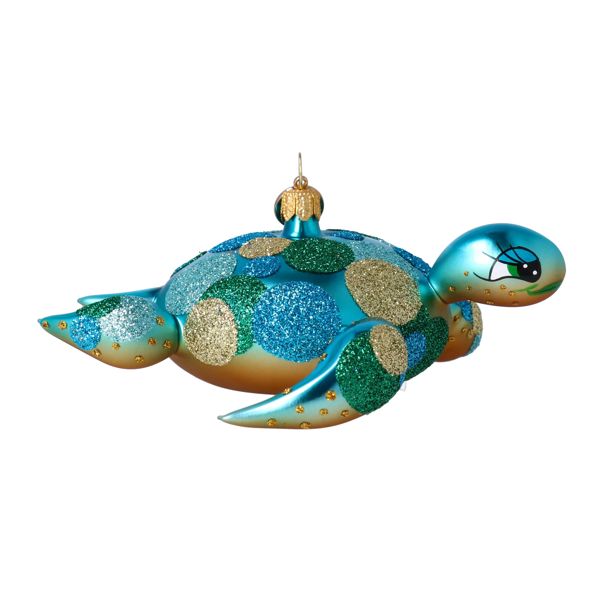 Turtle - Sea Friend. Handmade Glass Christmas ornament. 2024-293