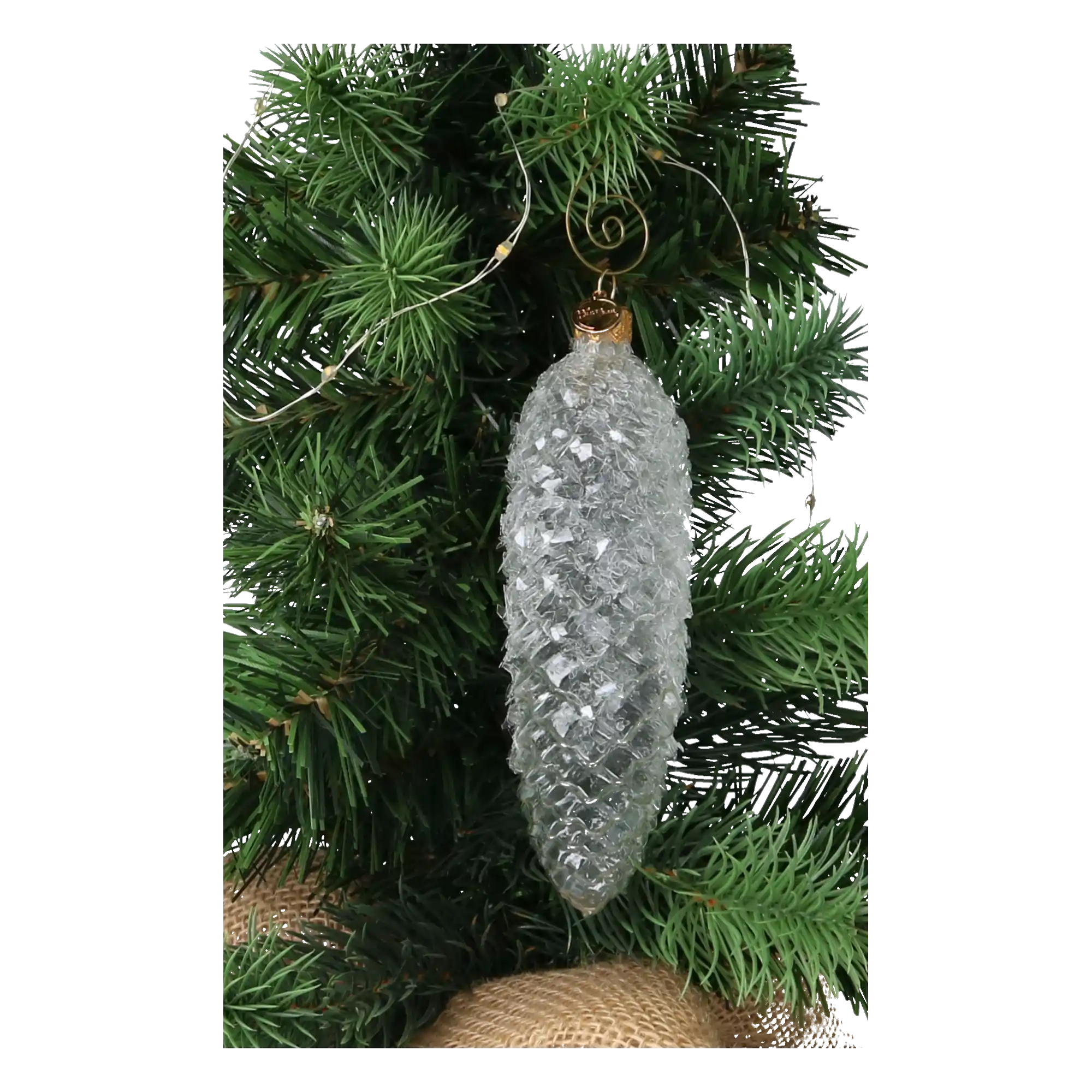 Crystal Pinecone Ornament Handmade Glass Christmas ornament